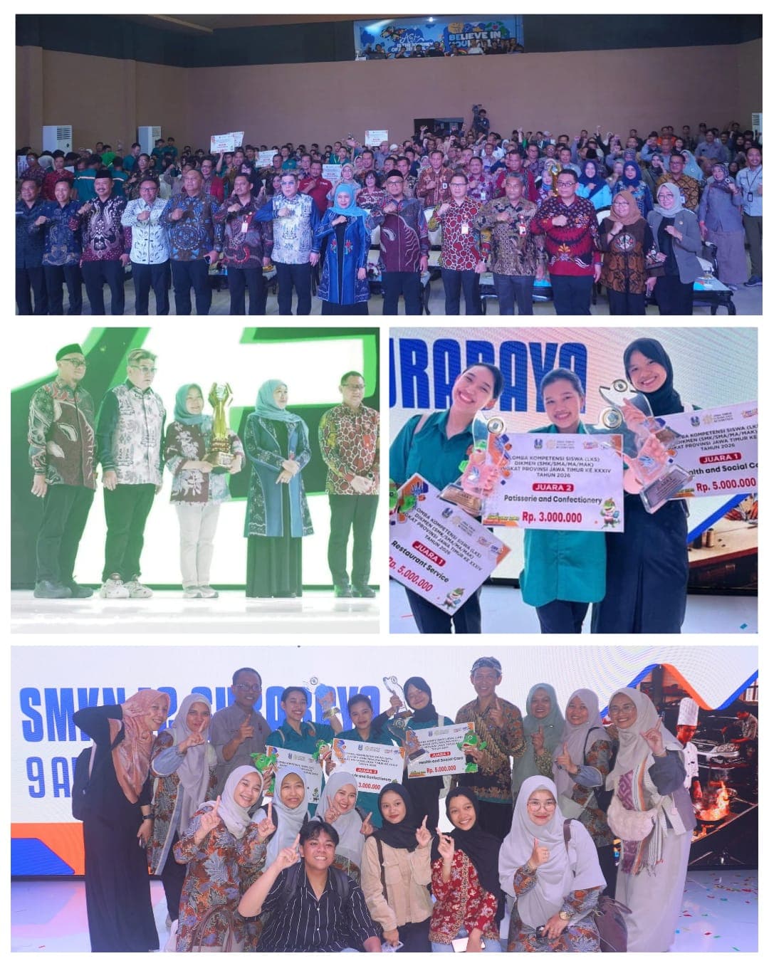 Kota Malang Raih Juara Umum, SMKN 2 Malang Sumbang Prestasi Gemilang pada Penutupan LKS Dikmen