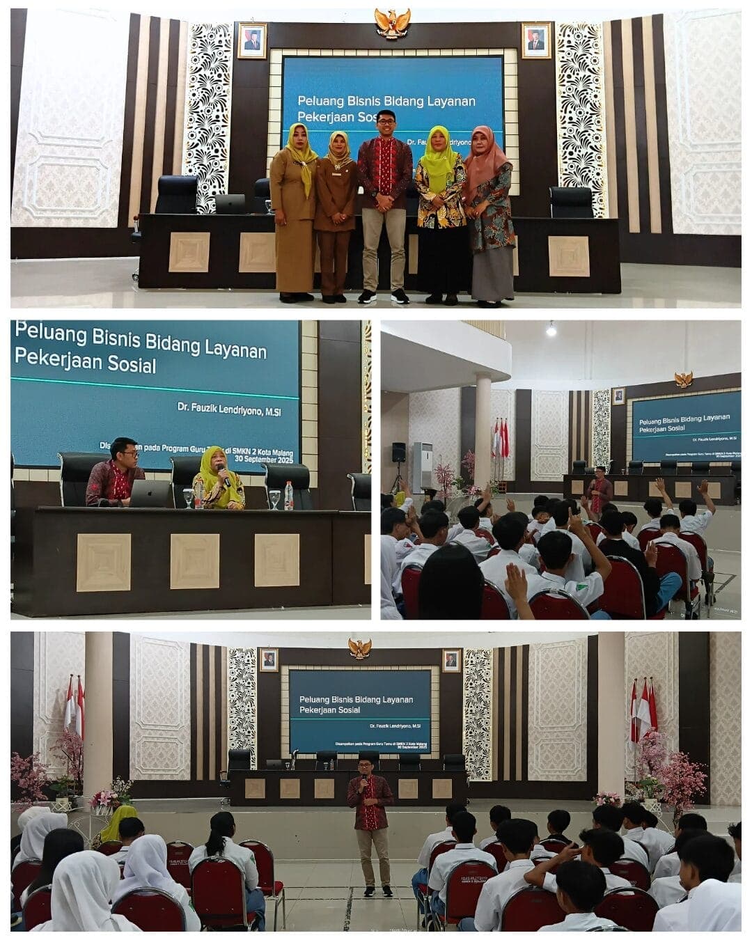 SMKN 2 Malang Hadirkan Guru Tamu dari UMM: Bangun Jiwa Pekerja Sosial Siswa Kelas X